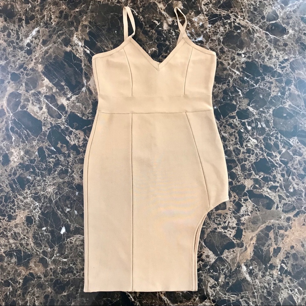 HIGH QUALITY BONDAGE DRESS | GOLDEN TAN | M
